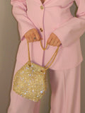 BORSA GLITTER ORO