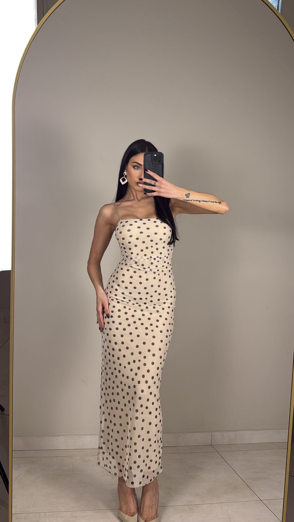 DRESS A POIS AVORIO