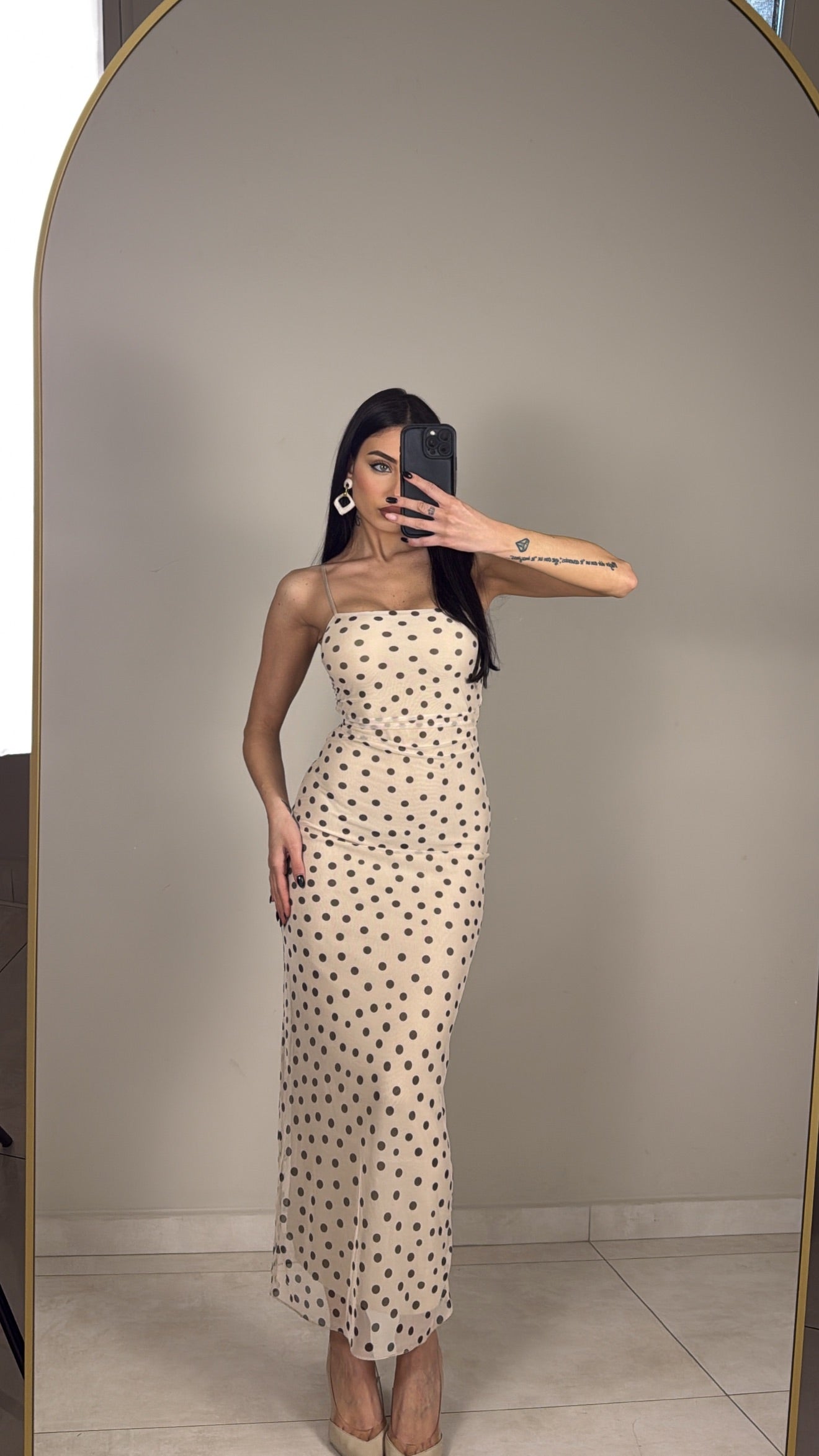 DRESS A POIS AVORIO