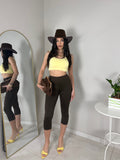 LEGGINS CAPRI MARRONI