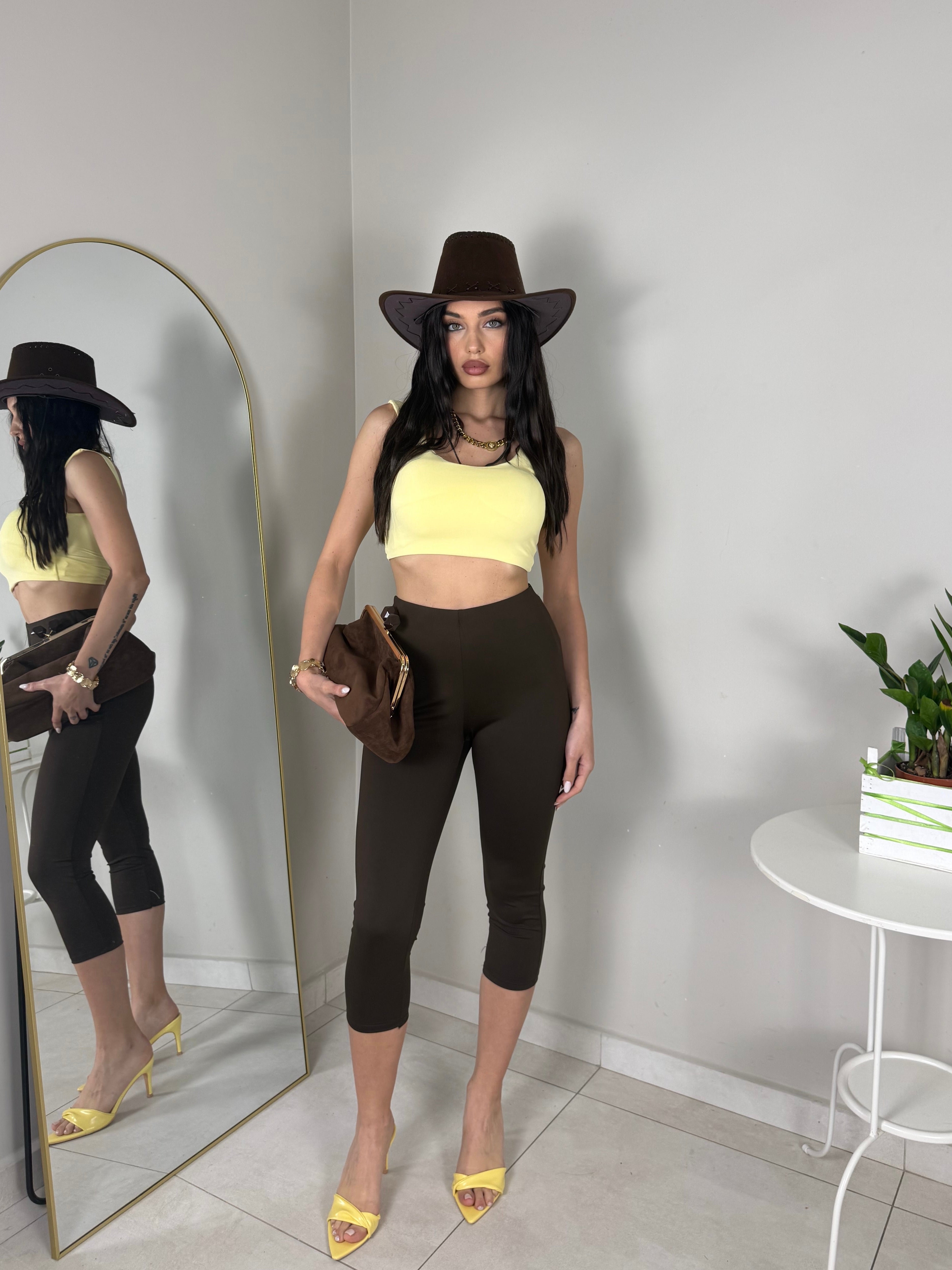 LEGGINS CAPRI MARRONI
