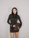 DRESS GEA MARRONE