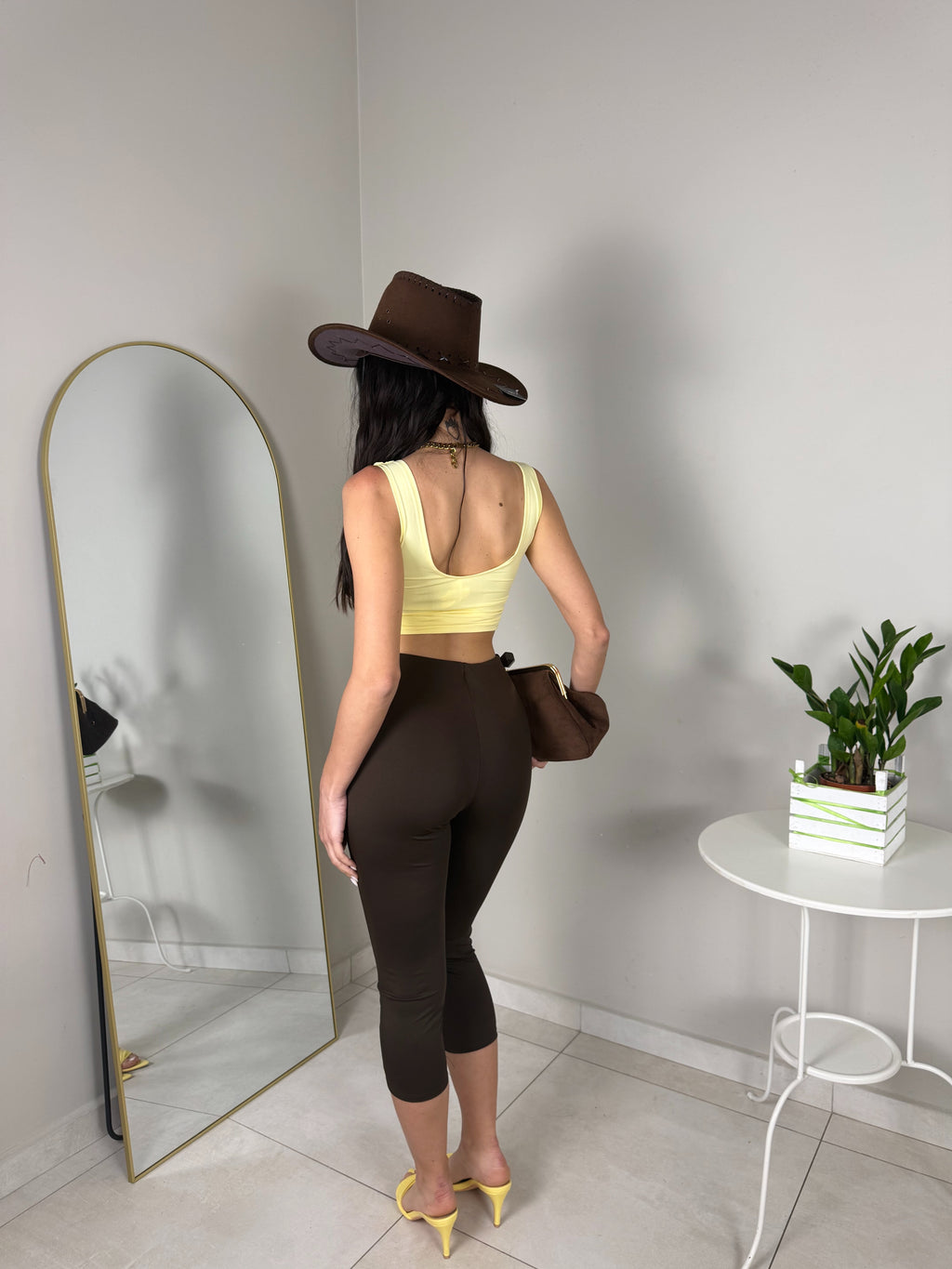 LEGGINS CAPRI MARRONI