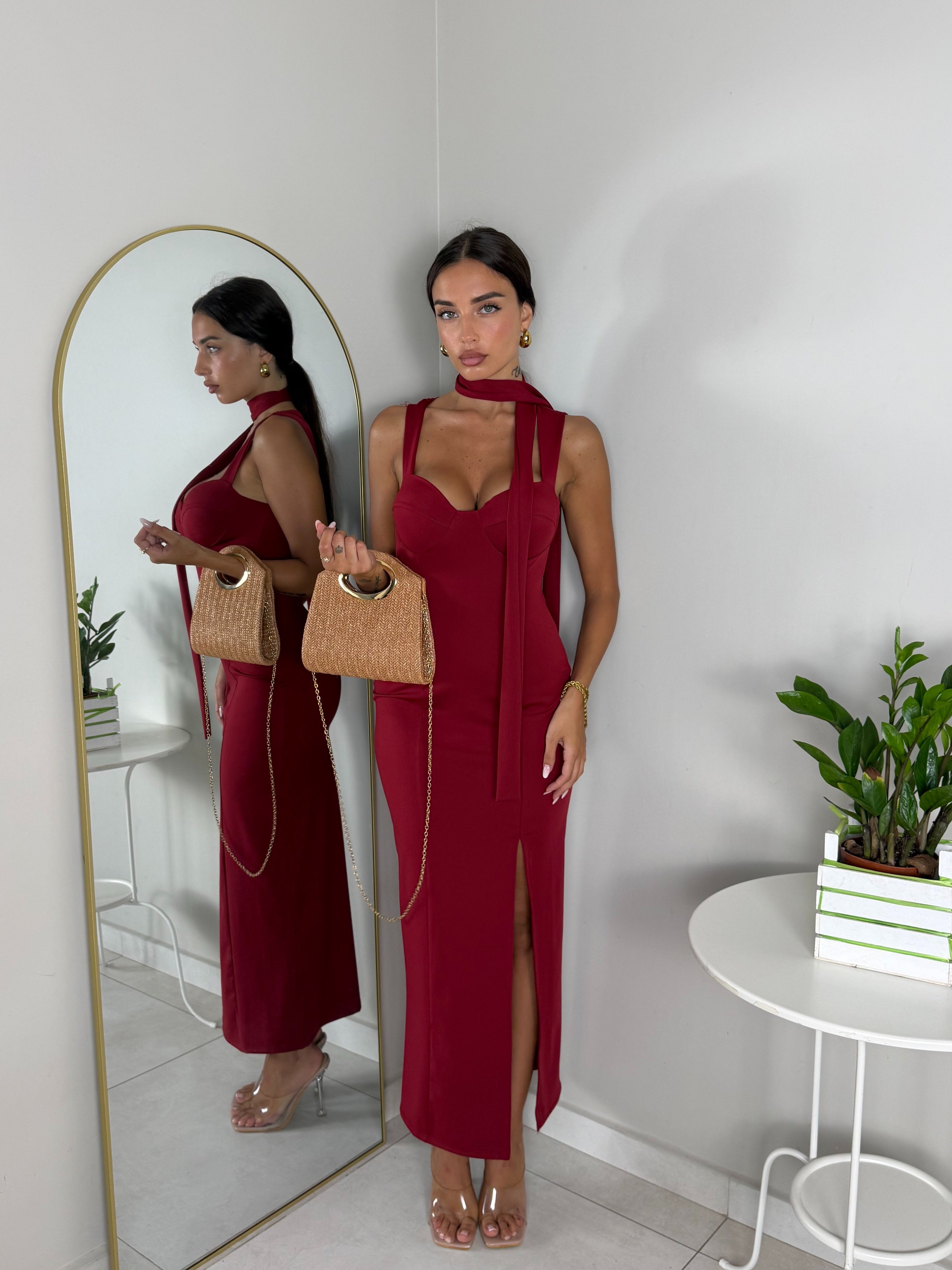 DRESS MADISON ROSSO