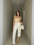 JEANS CARGO BIANCO