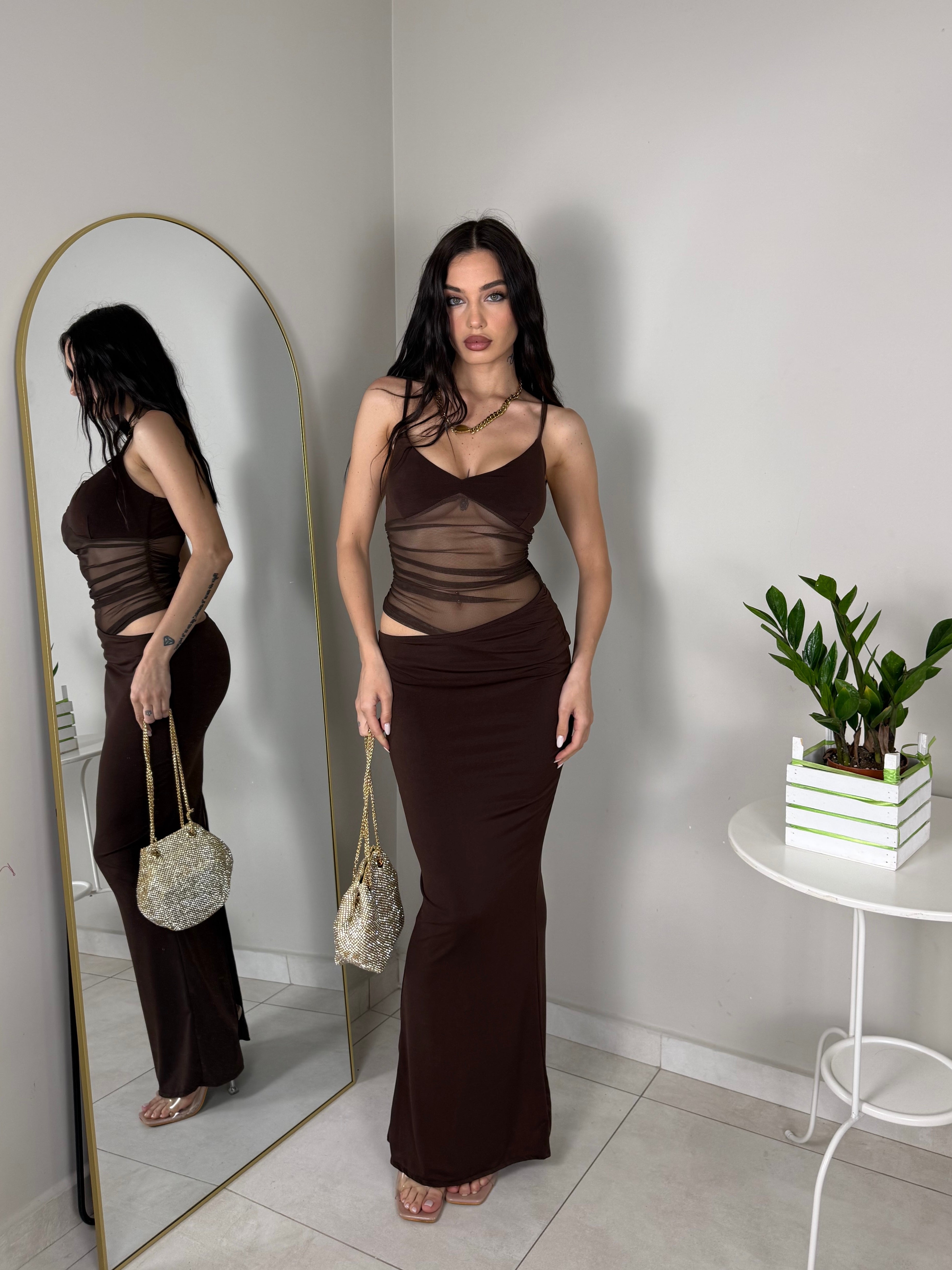 DRESS AMNESIA MARRONE