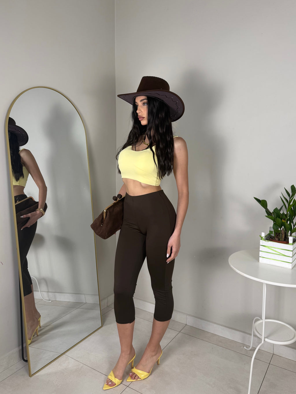 LEGGINS CAPRI MARRONI