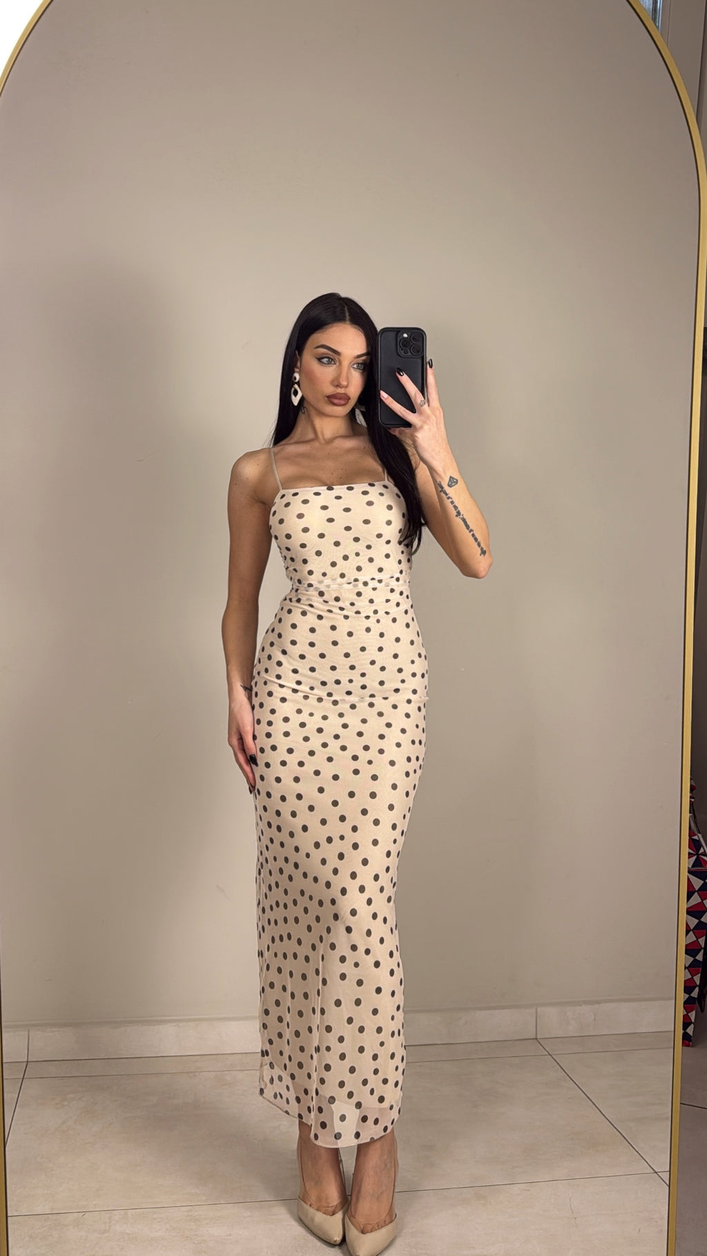 DRESS A POIS AVORIO