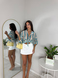 CAMICIA A RIGHE CELESTE