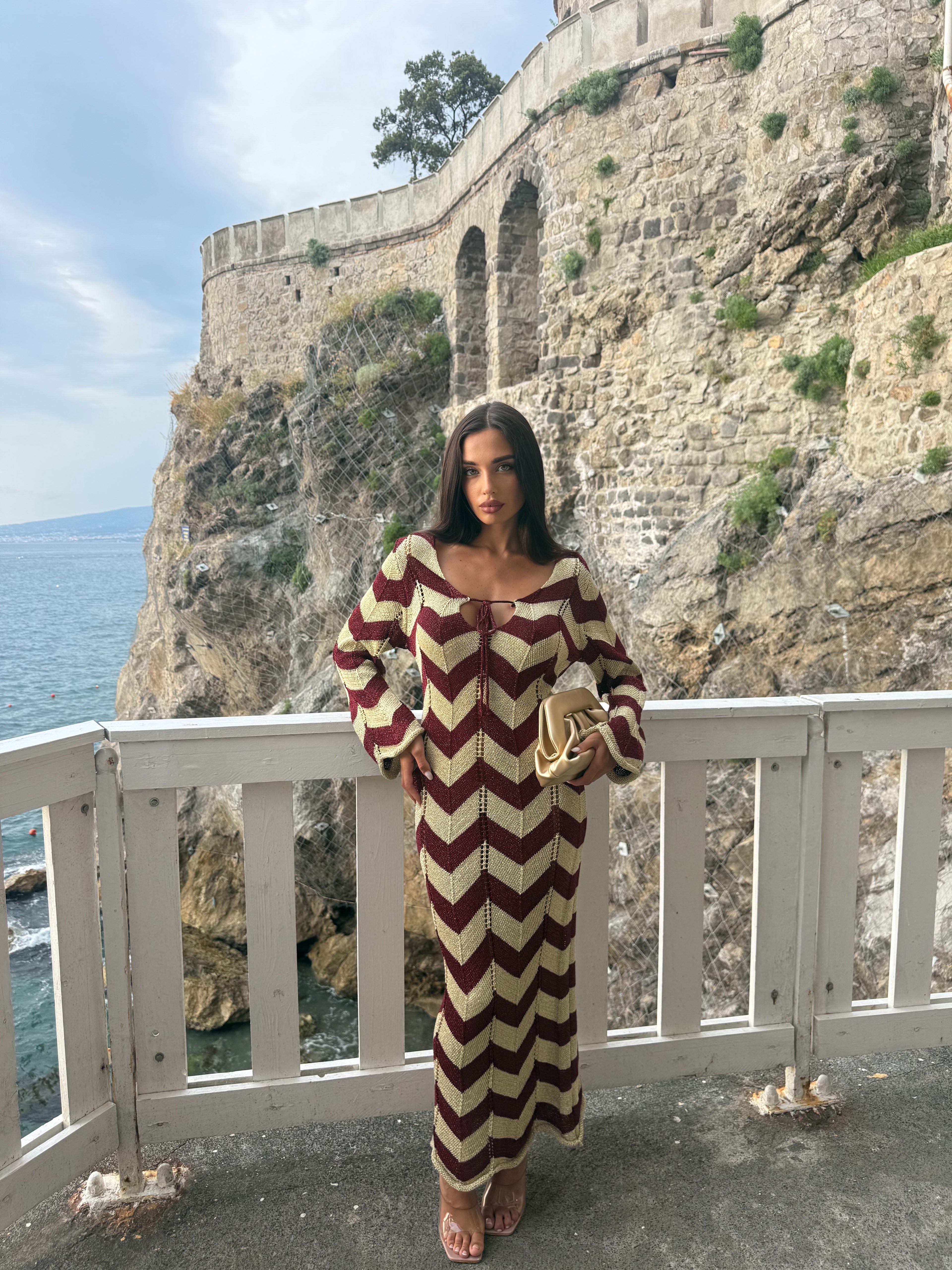 DRESS MAYA BORDEAUX