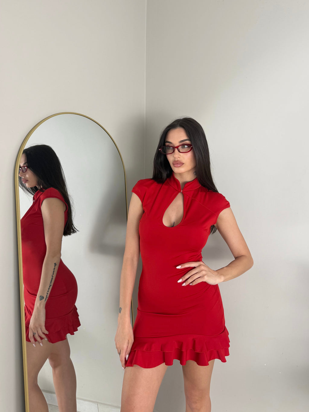 DRESS AMELIA ROSSO