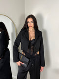BLAZER CROP NERO