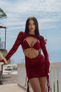 COPRICOSTUME MACRAMÉ BORDEAUX