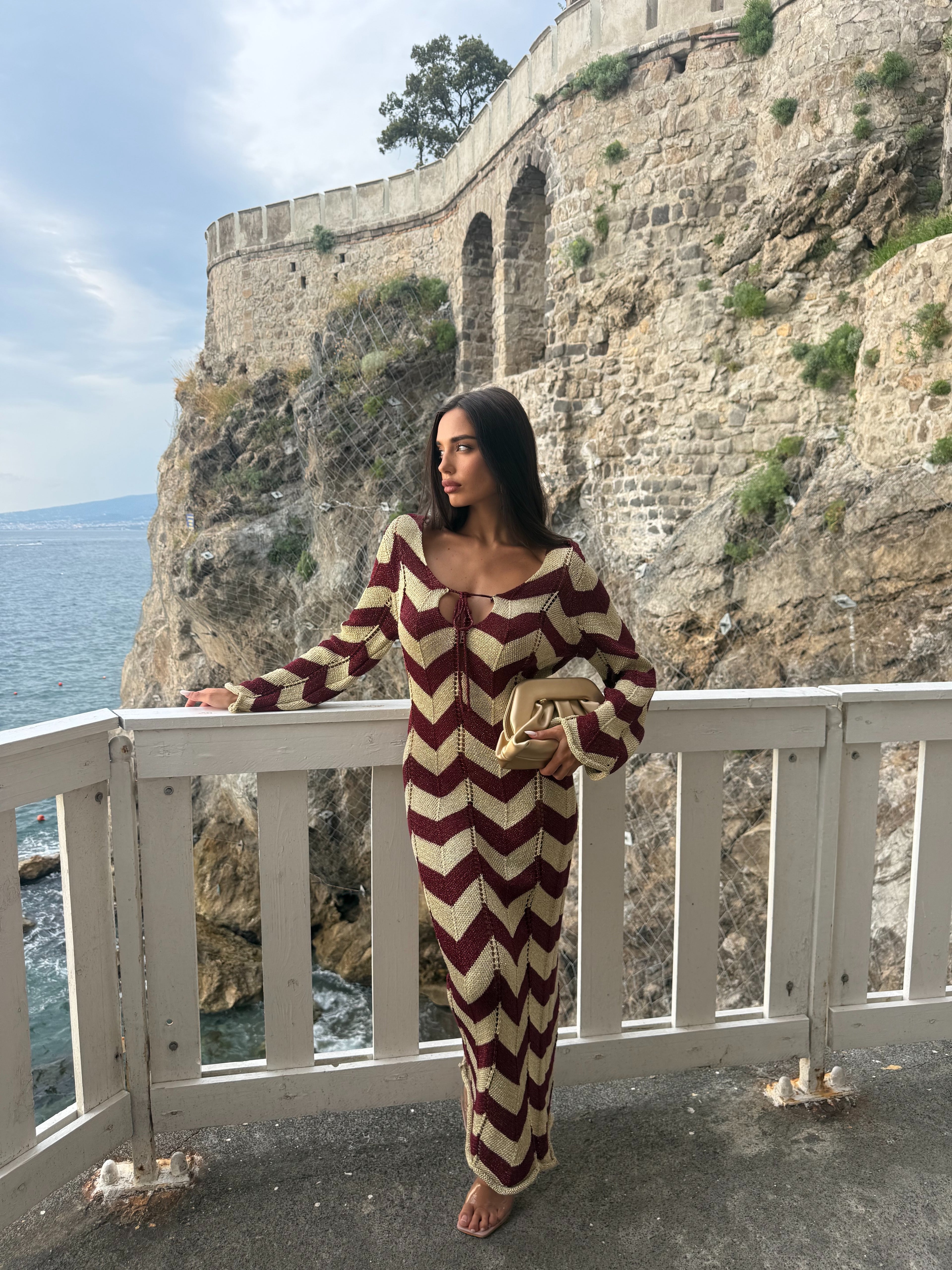 DRESS MAYA BORDEAUX
