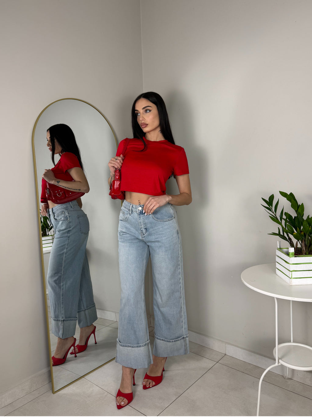 JEANS CON RISVOLTO