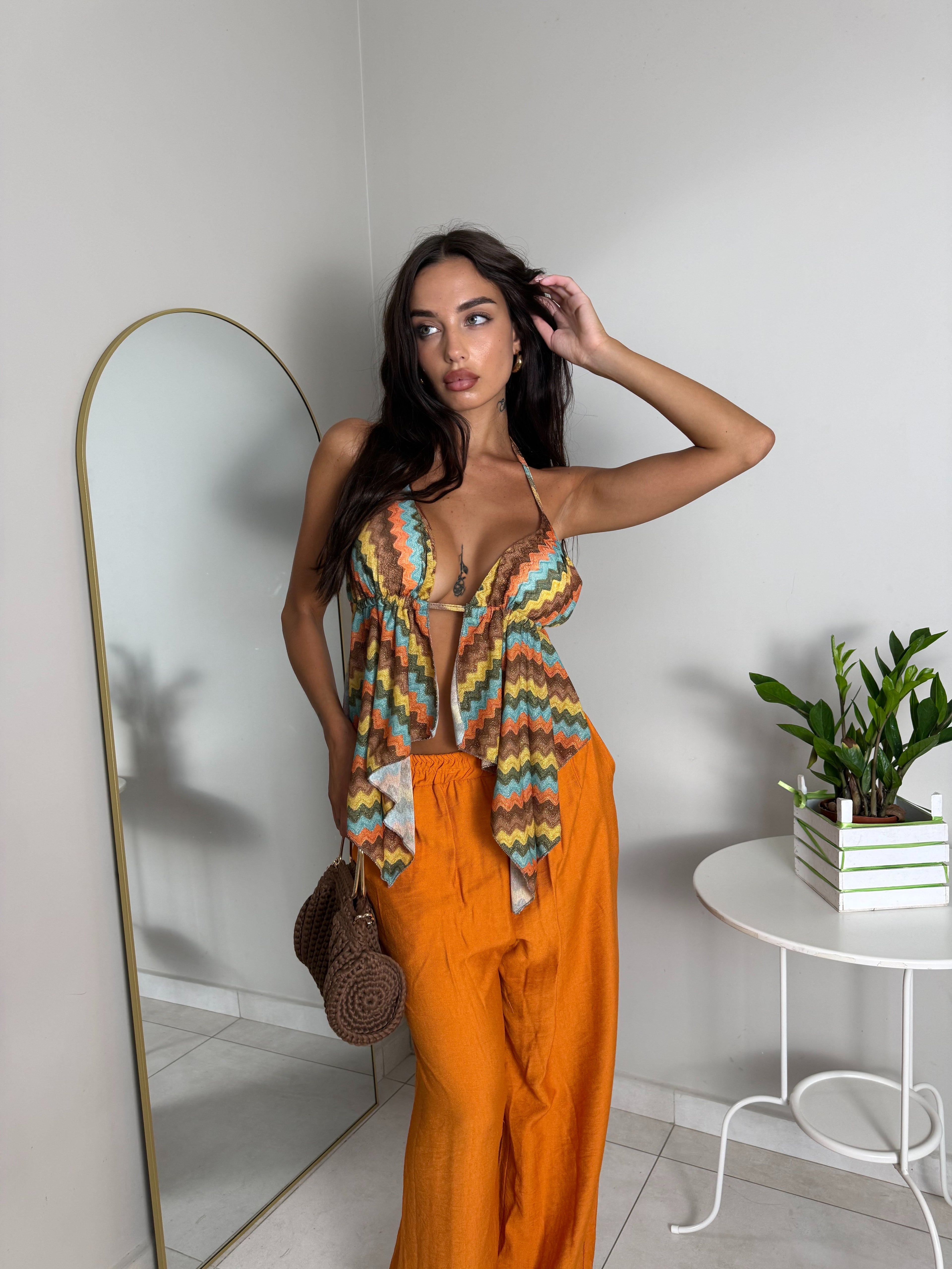 TOP STILE MISSONI ARANCIO