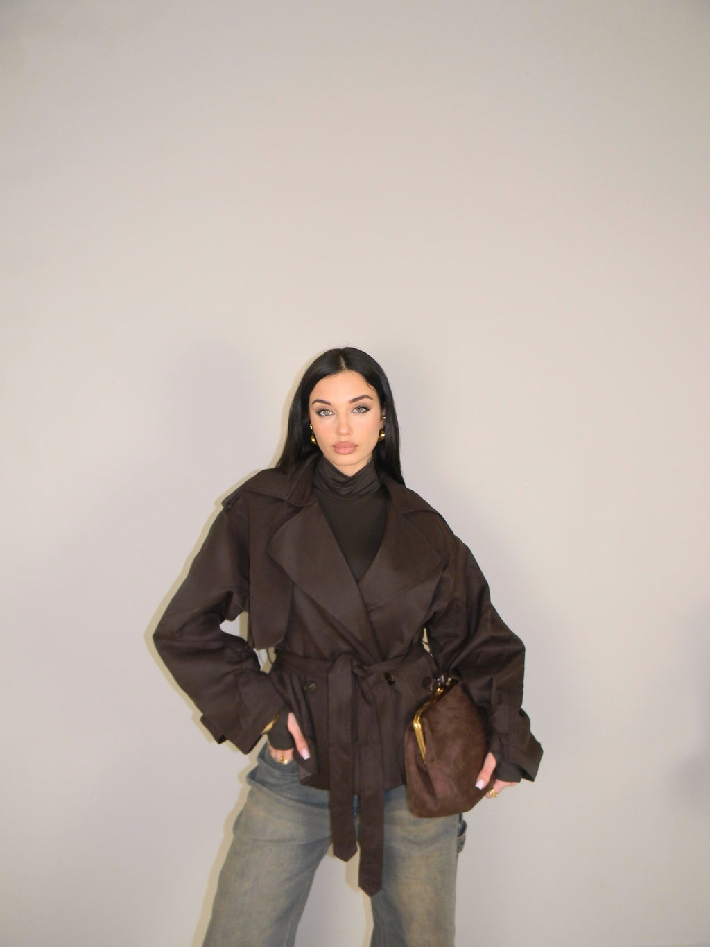 TRENCH MARRONE