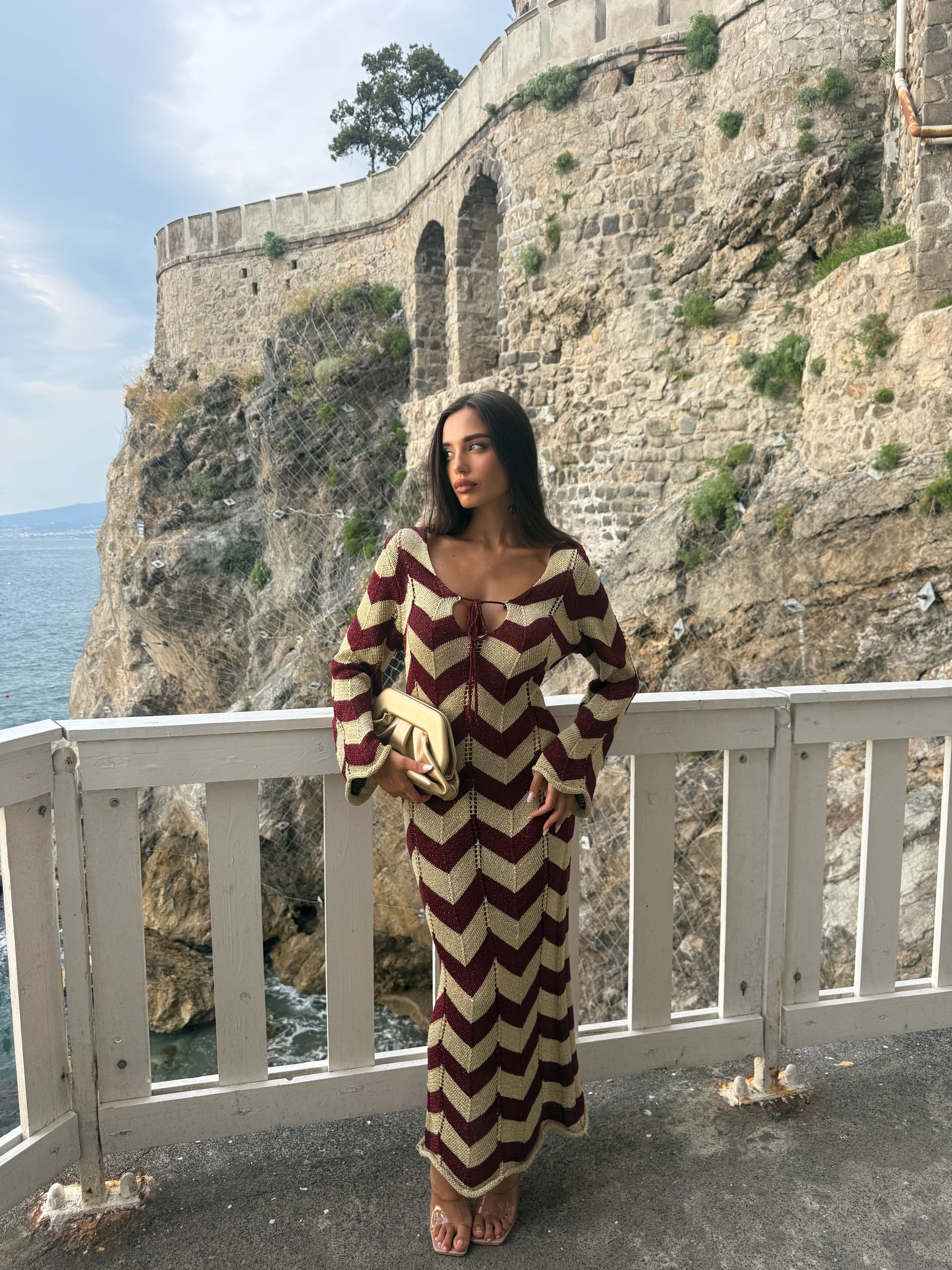 DRESS MAYA BORDEAUX