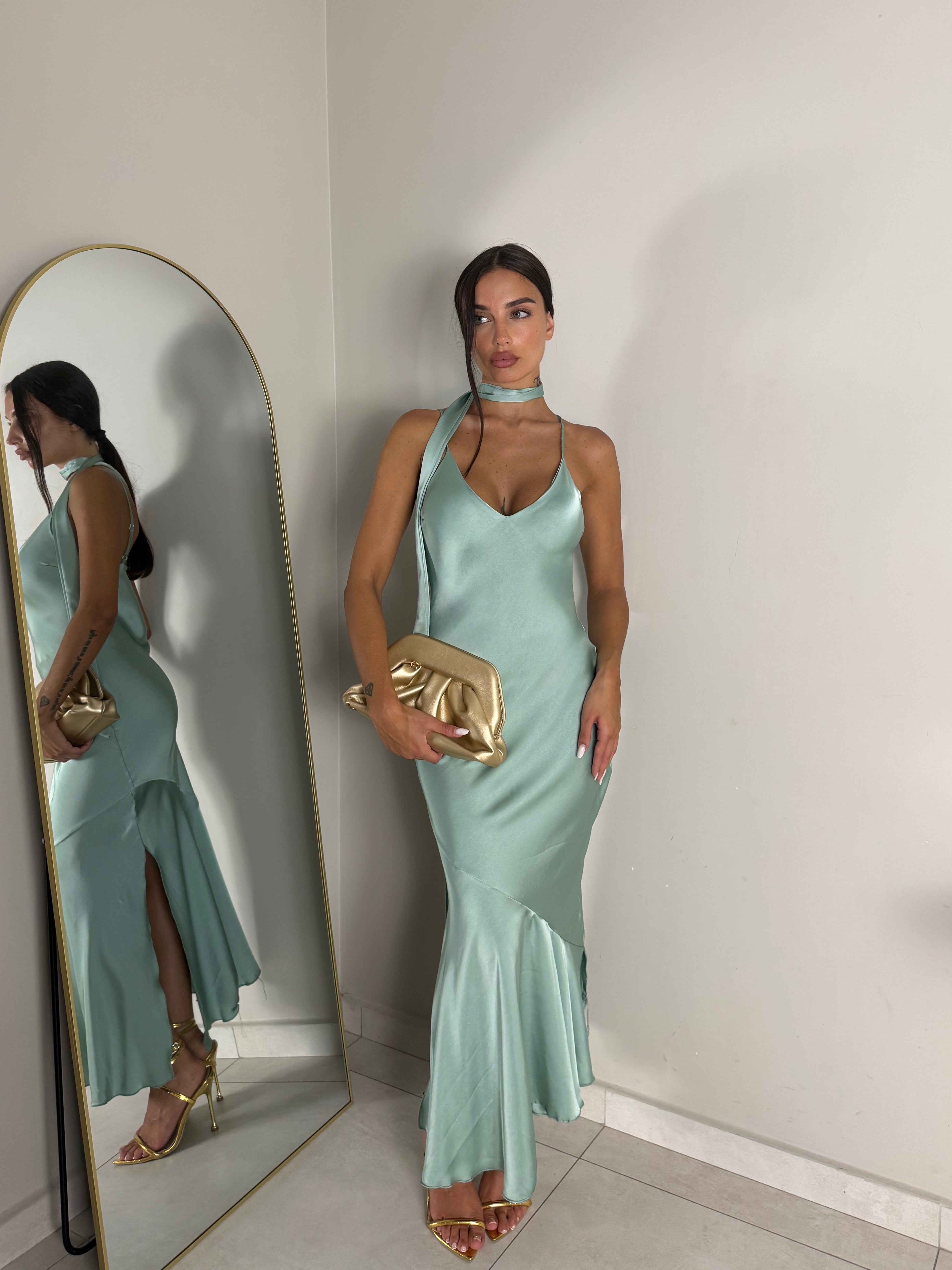 DRESS YVONNE VERDE ACQUA