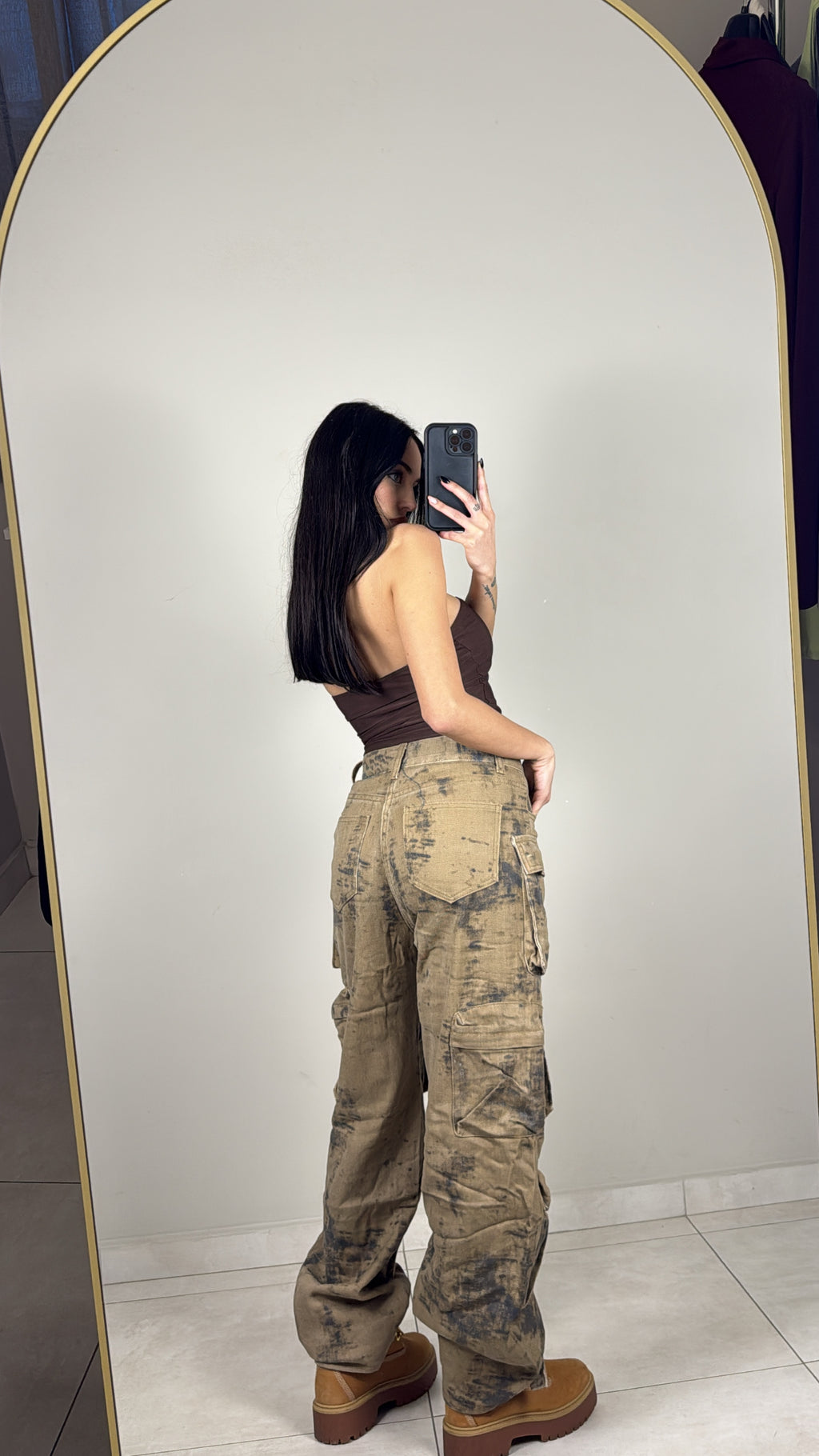 JEANS CARGO MILITARE