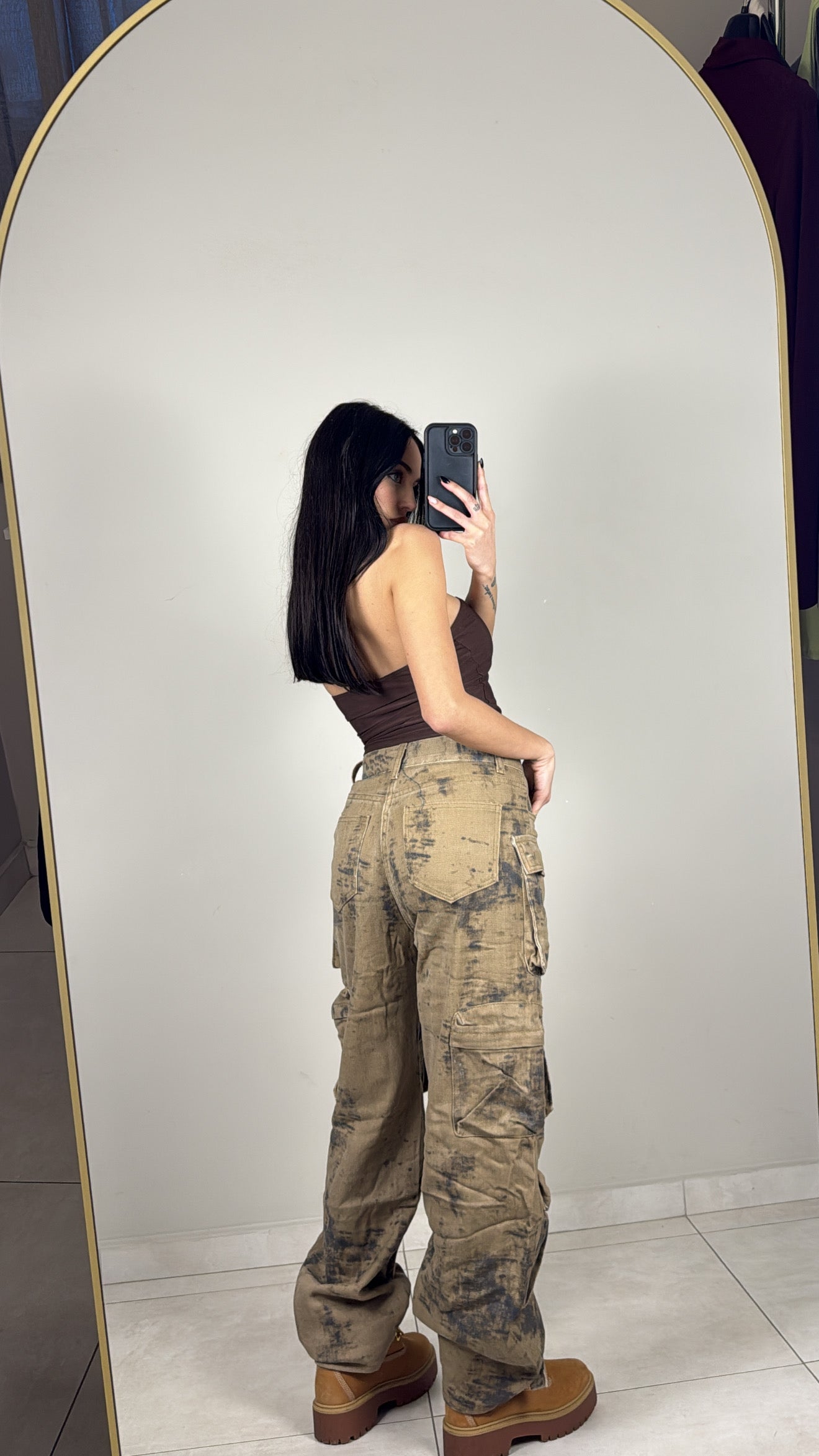 JEANS CARGO MILITARE