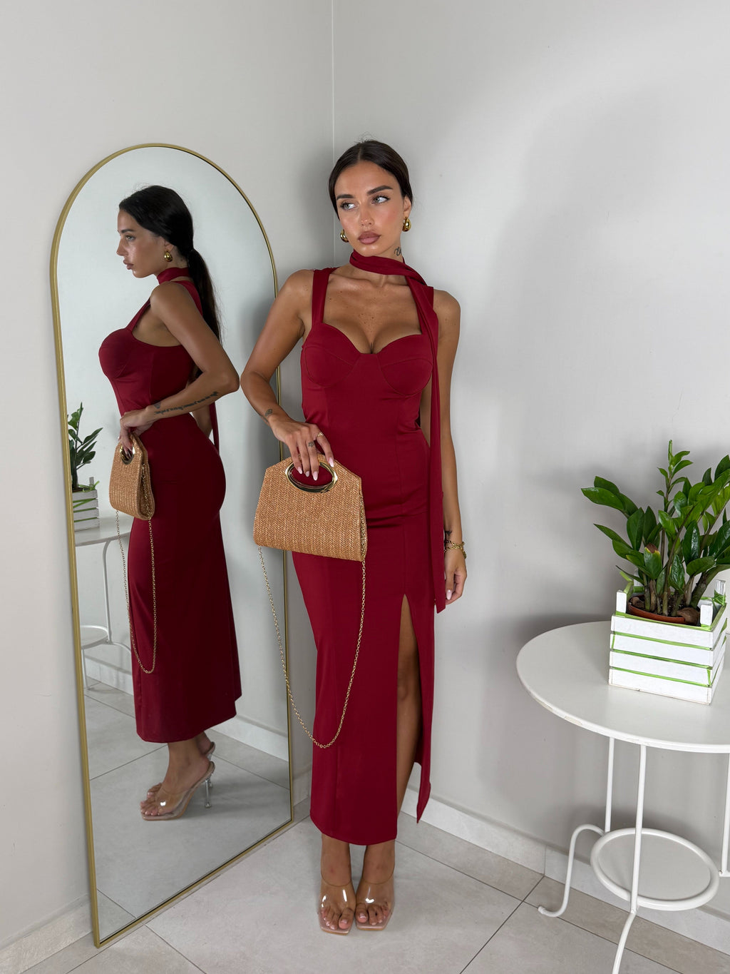 DRESS MADISON ROSSO