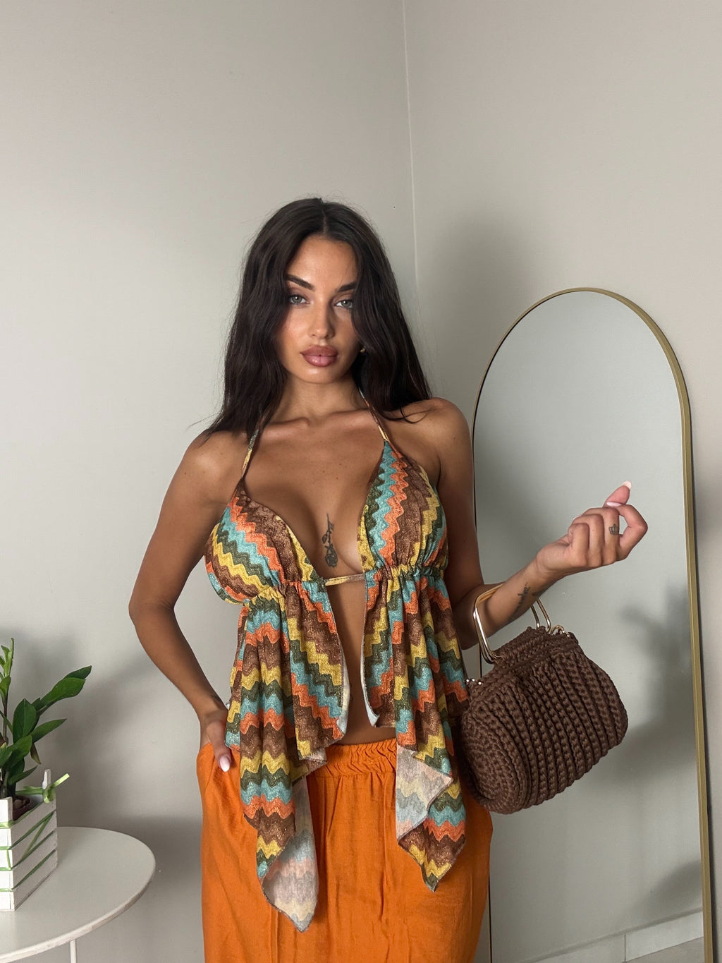 TOP STILE MISSONI ARANCIO