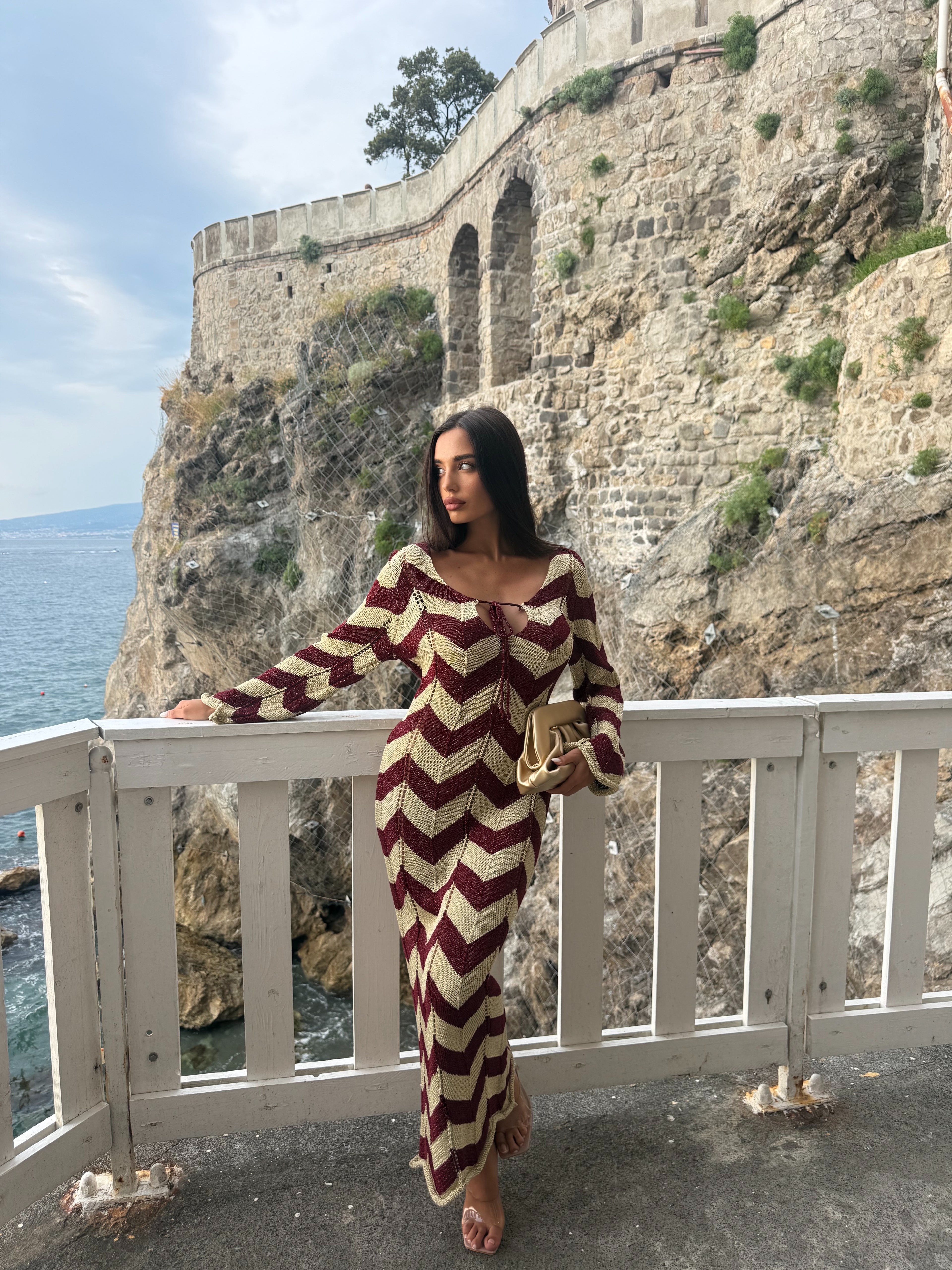 DRESS MAYA BORDEAUX