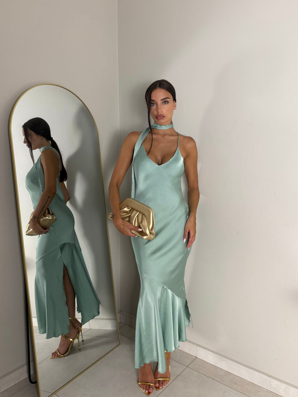 DRESS YVONNE VERDE ACQUA