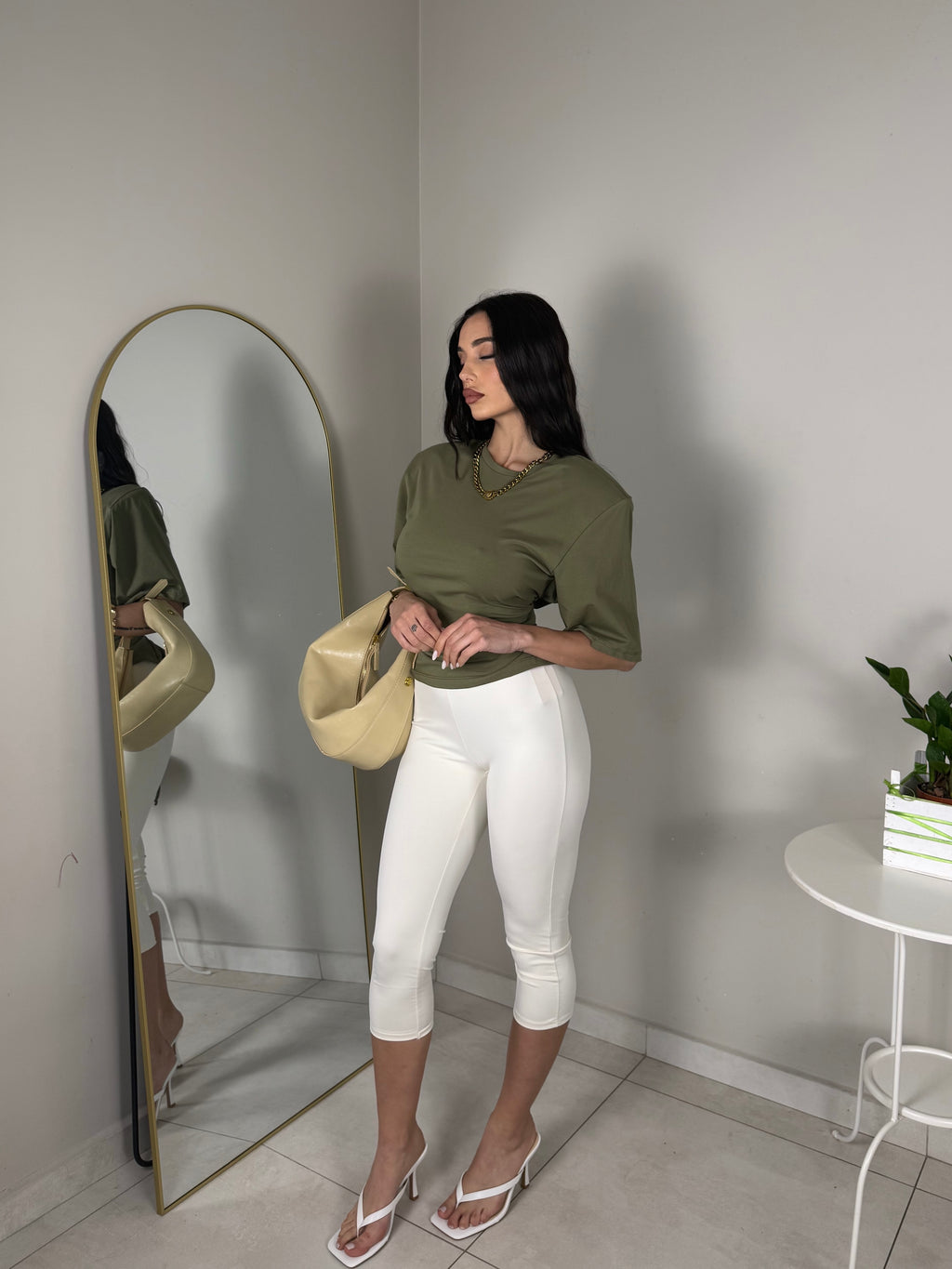 LEGGINS CAPRI PANNA