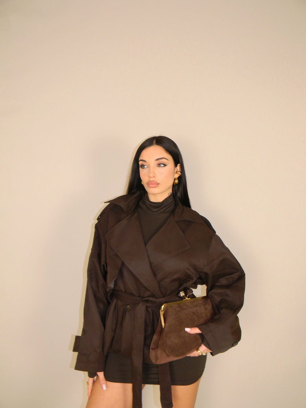 TRENCH MARRONE