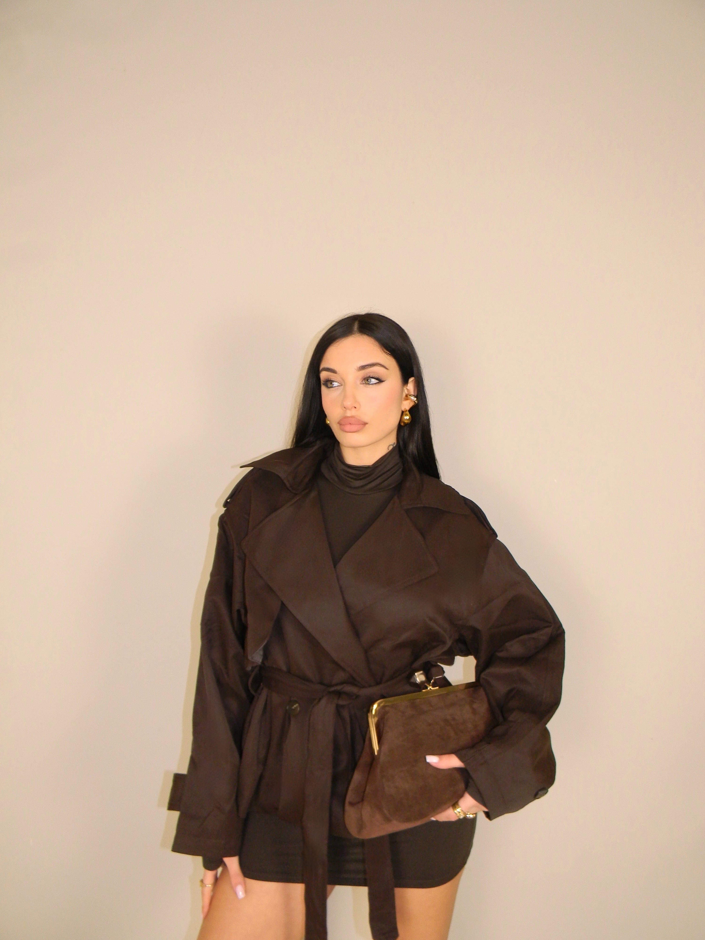 TRENCH MARRONE