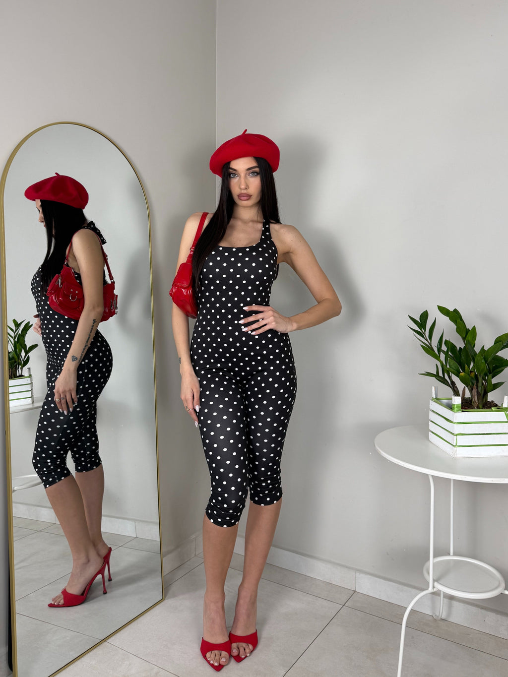 JUMPSUIT POIS NERA