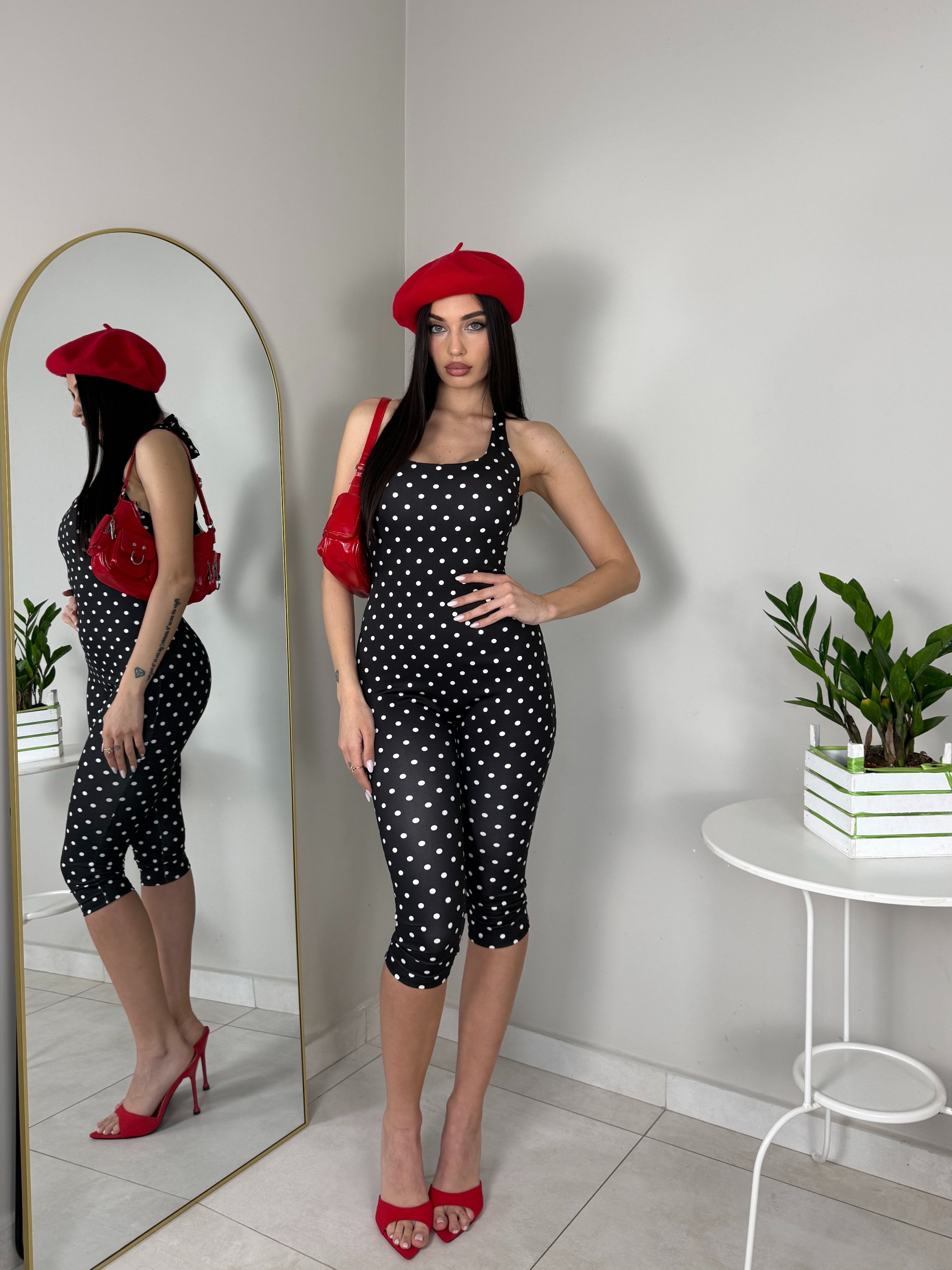 JUMPSUIT POIS NERA