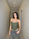 TOP CORPETTO VERDE MILITARE