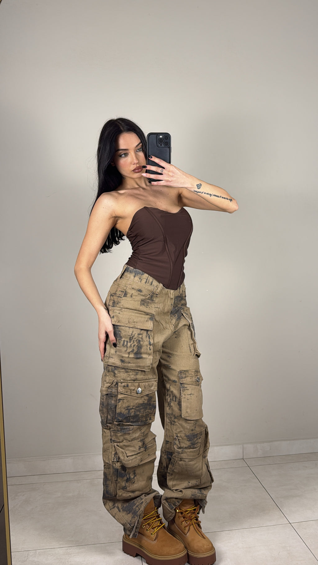 JEANS CARGO MILITARE