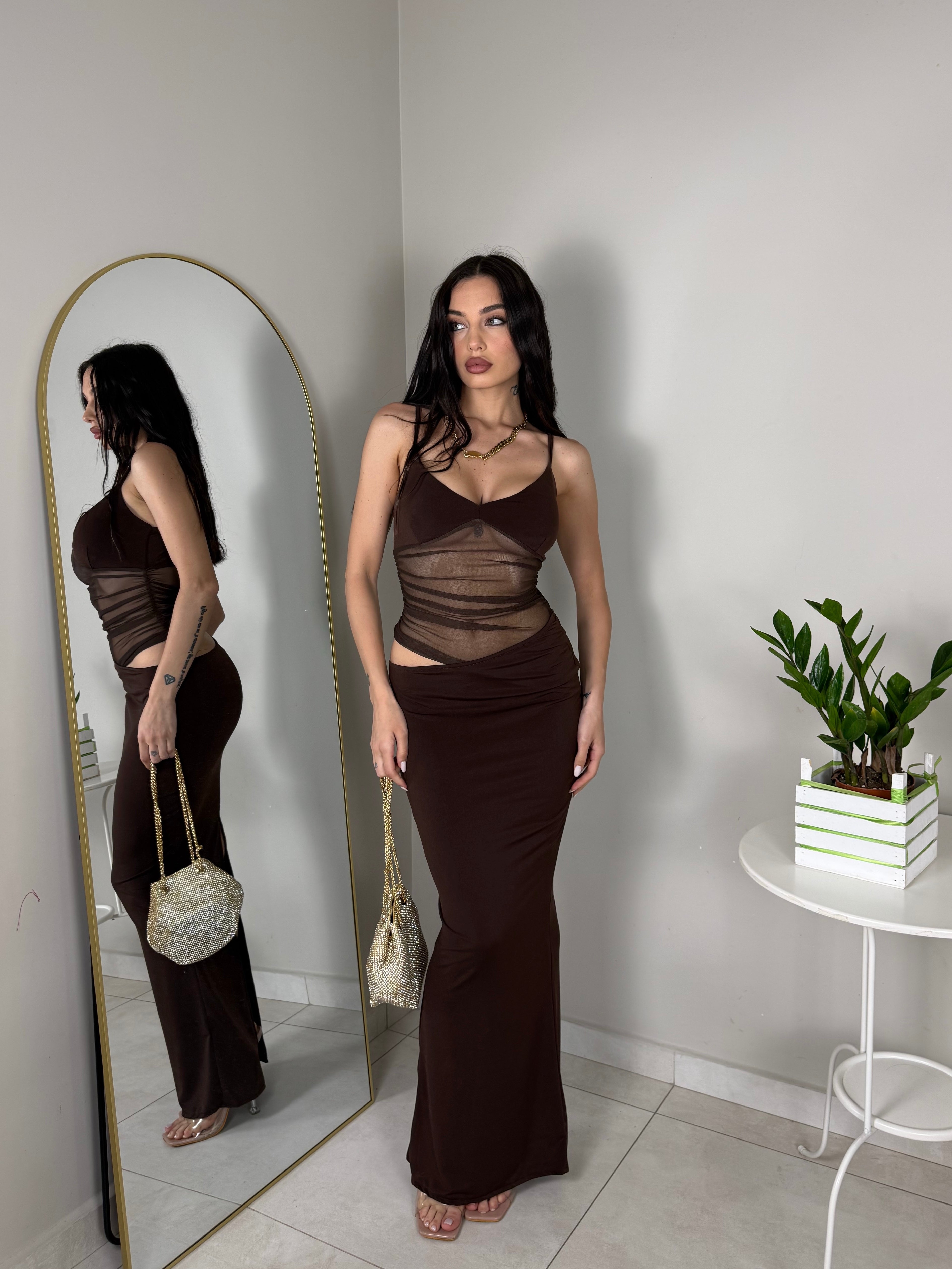 DRESS AMNESIA MARRONE