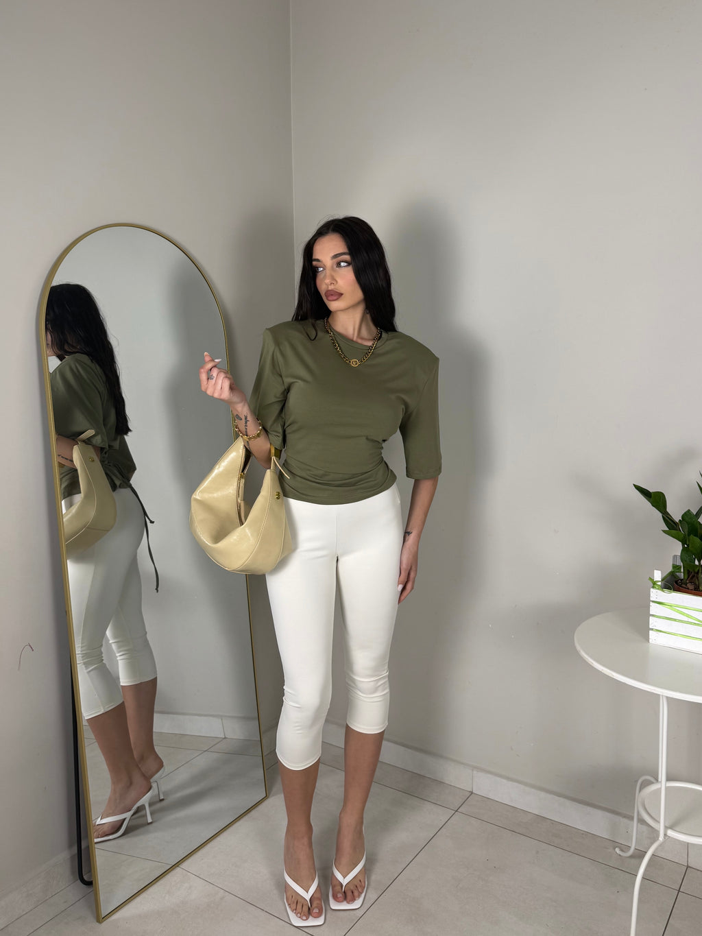LEGGINS CAPRI PANNA