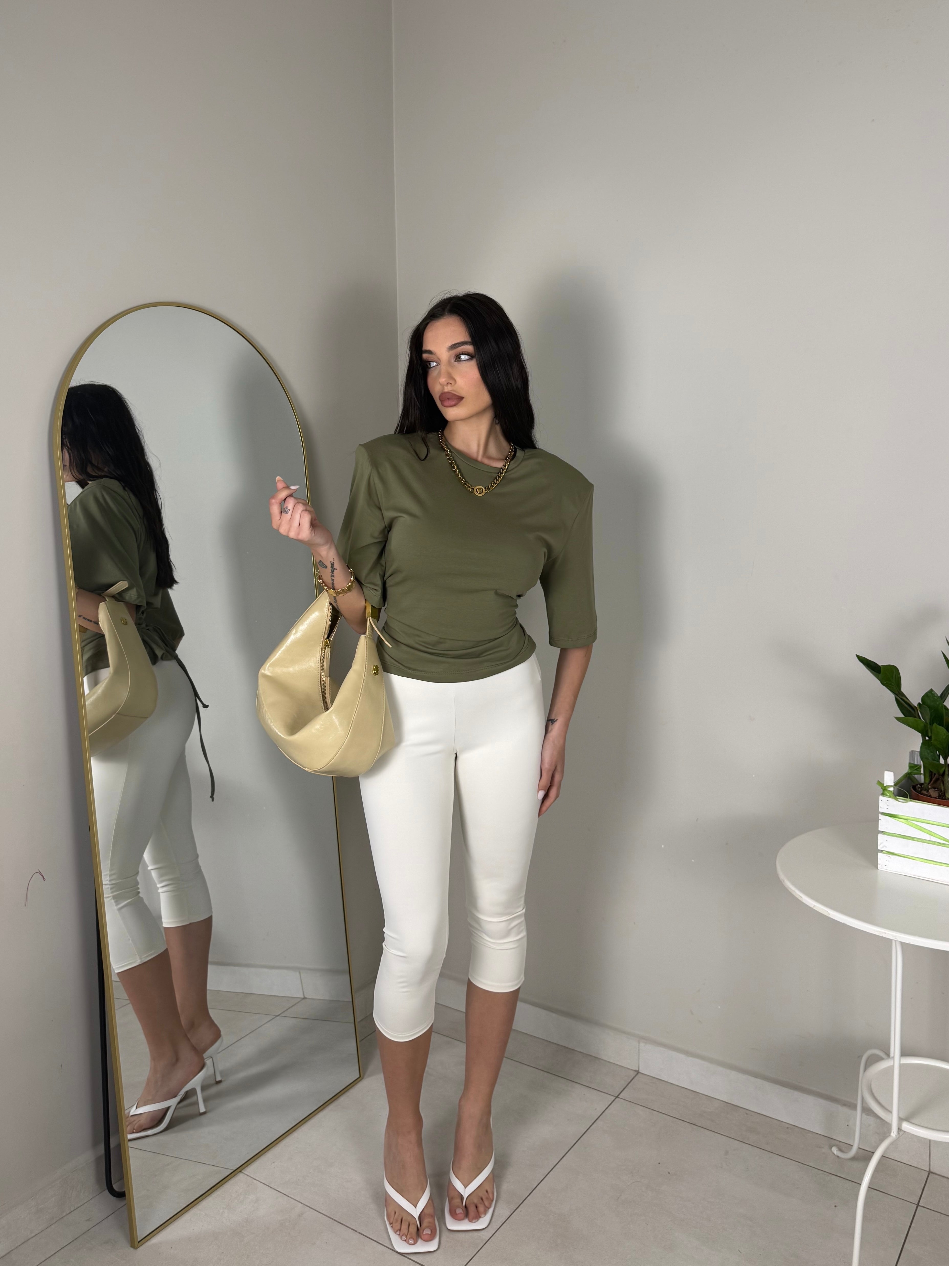 LEGGINS CAPRI PANNA