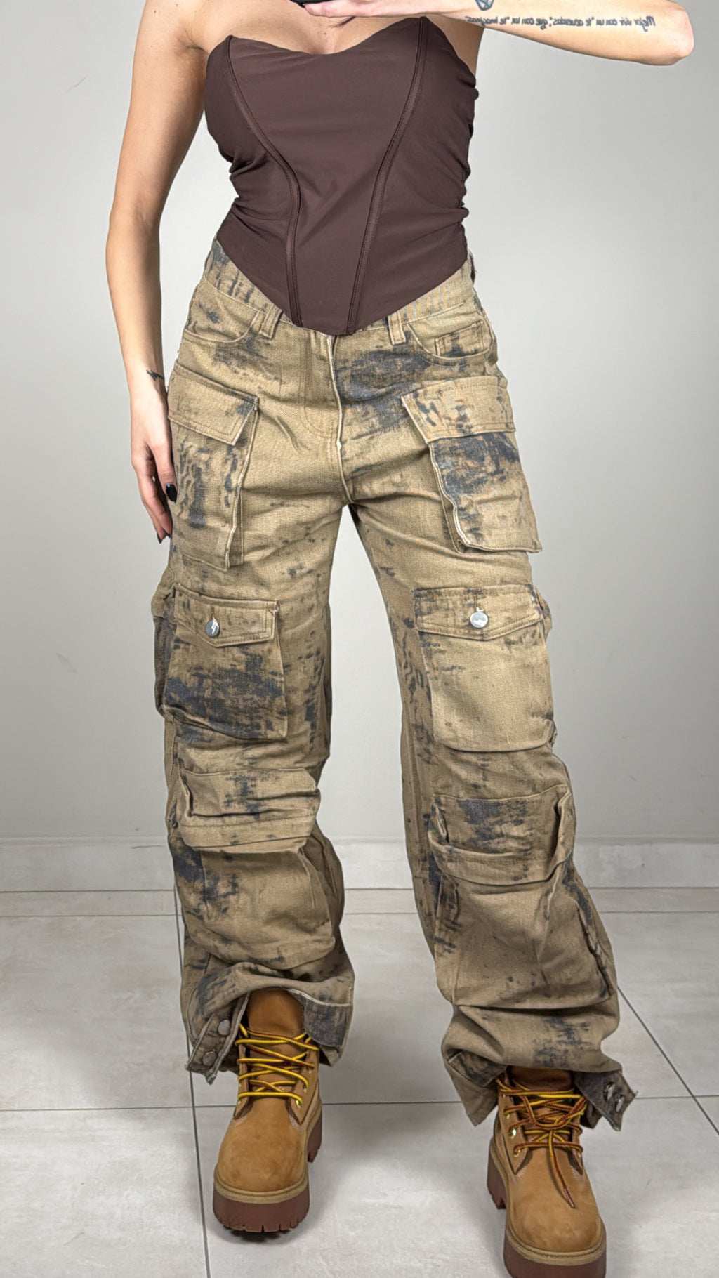JEANS CARGO MILITARE