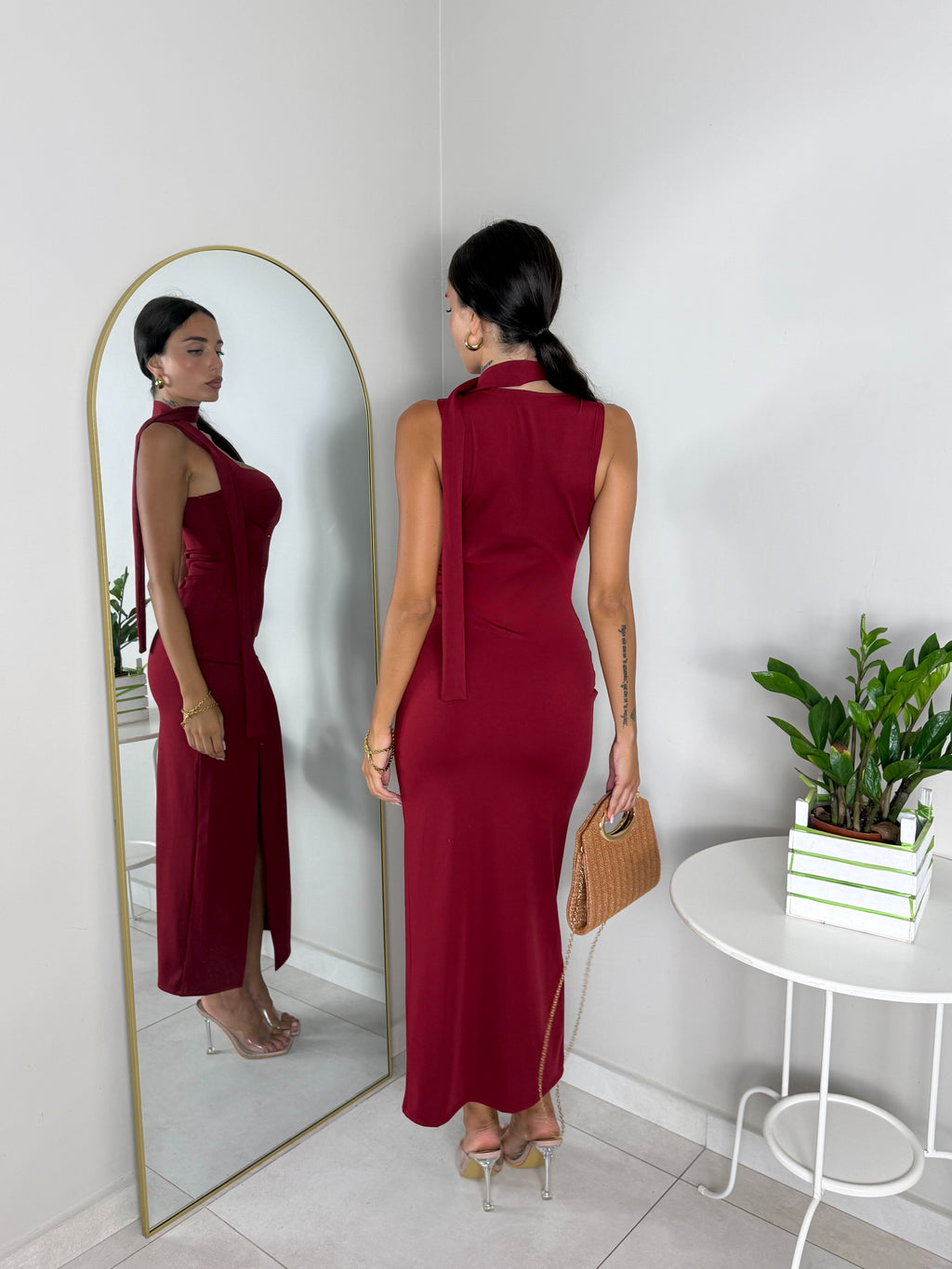 DRESS MADISON ROSSO