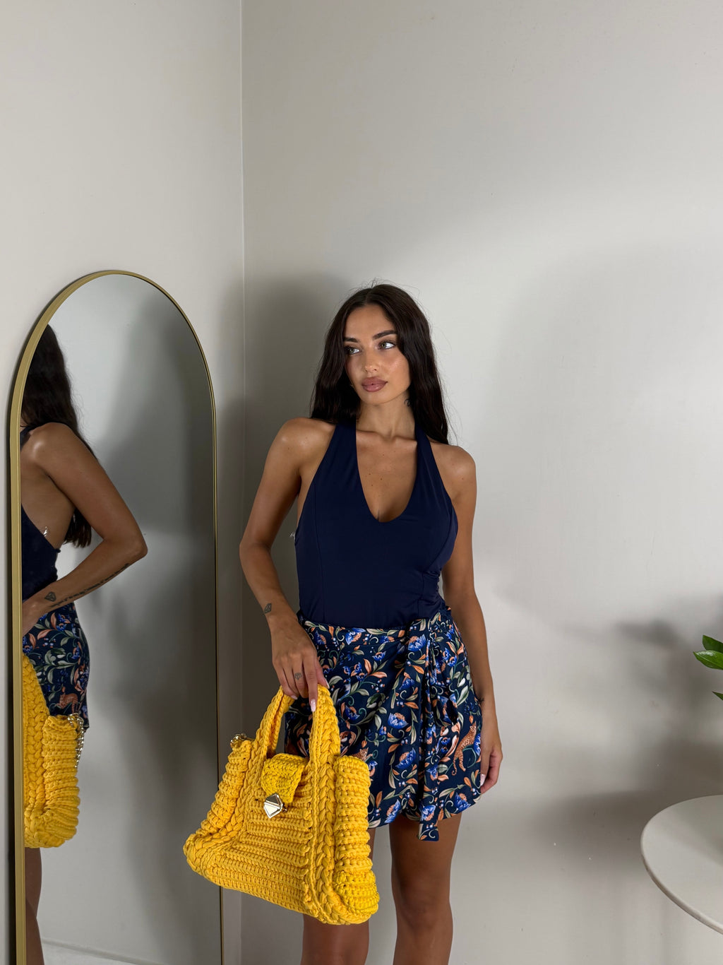 SHORTS PAREO FANTASIA BLU