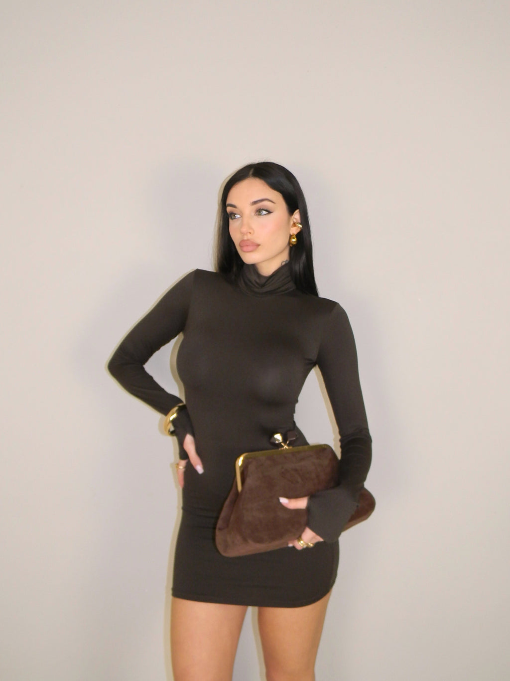 DRESS GEA MARRONE