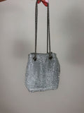 BORSA GLITTER ARGENTO